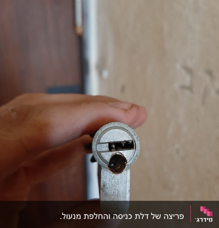 מנעול גלילי מוחזק ביד עם ברגים גלויים